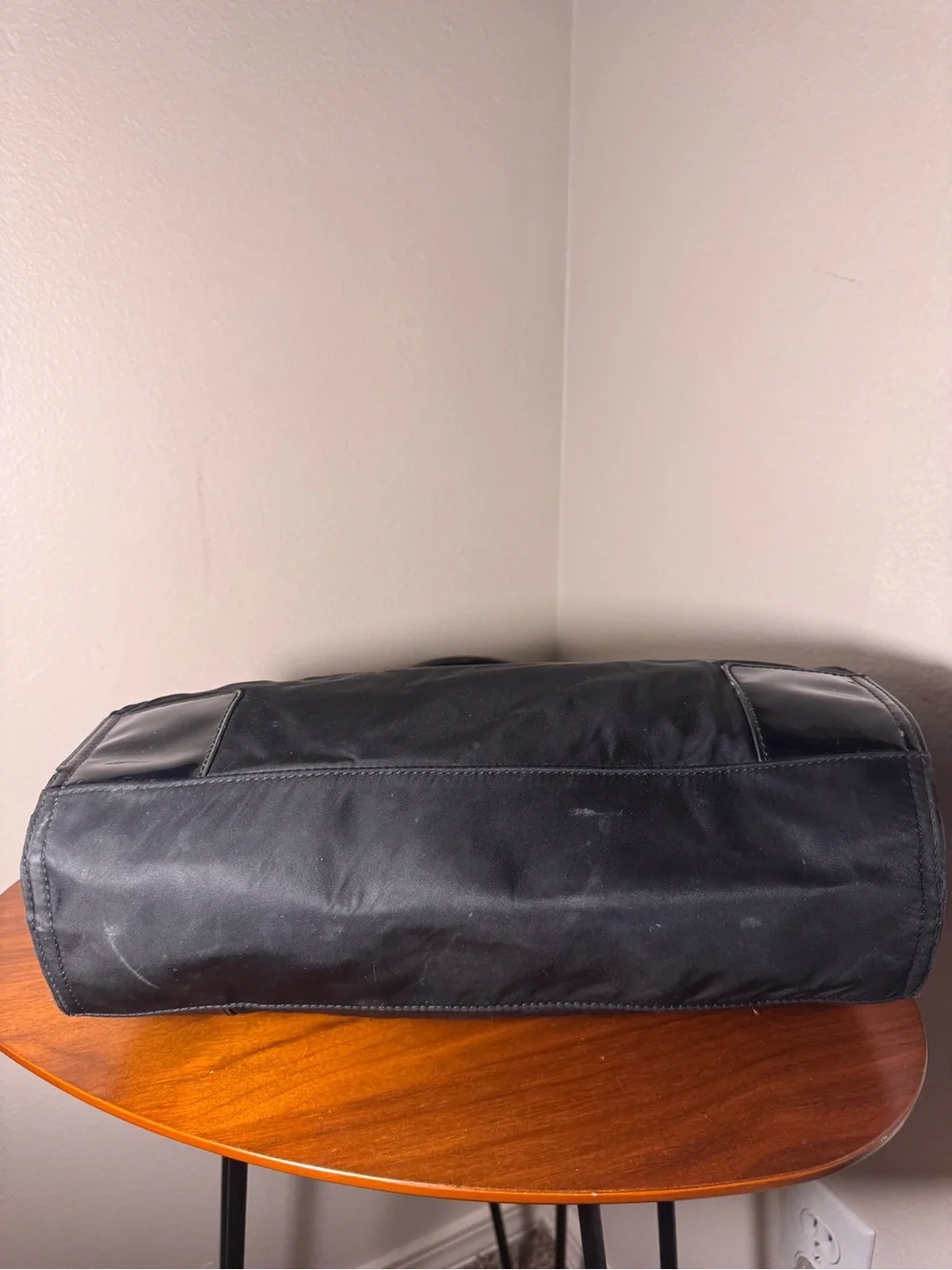 Tory Burch Ella Patent Leather Tote in Black